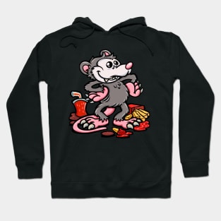 Opossum let's eat french fries Hoodie